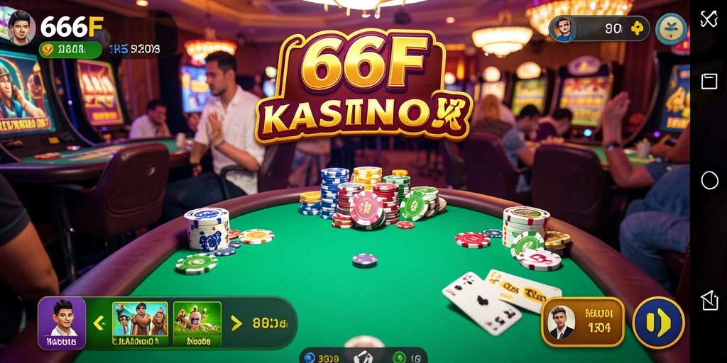 Screenshot utama menampilkan gameplay seru dari 666F di kasino.