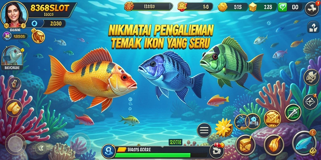 Tampilan gameplay Tembak Ikan di 8368SLOT yang seru dan interaktif.