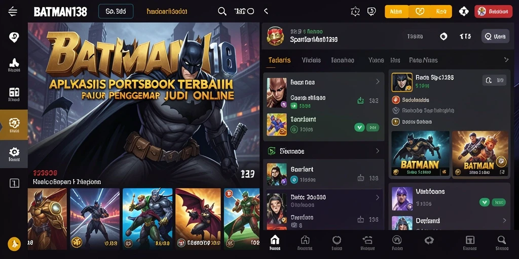 Tampilan menarik dari gameplay taruhan olahraga BATMAN138.
