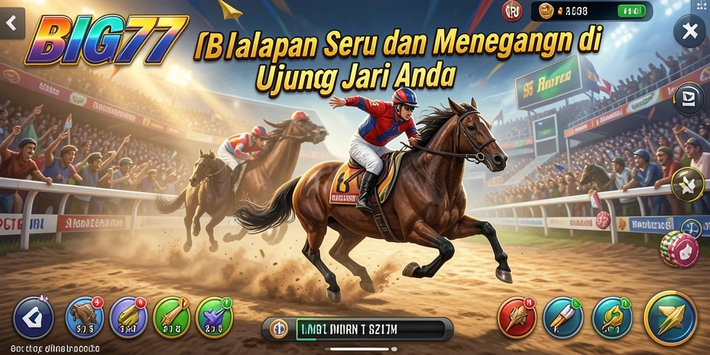Tampilan gameplay <strong>BIG77</strong> dengan aksi balapan yang mendebarkan.