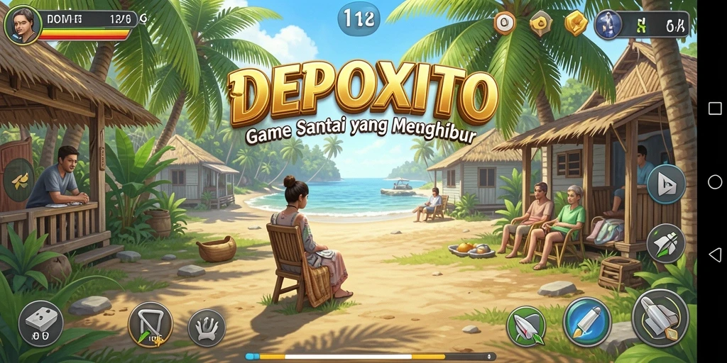 Screenshot gameplay DEPOXITO yang penuh warna dan seru.