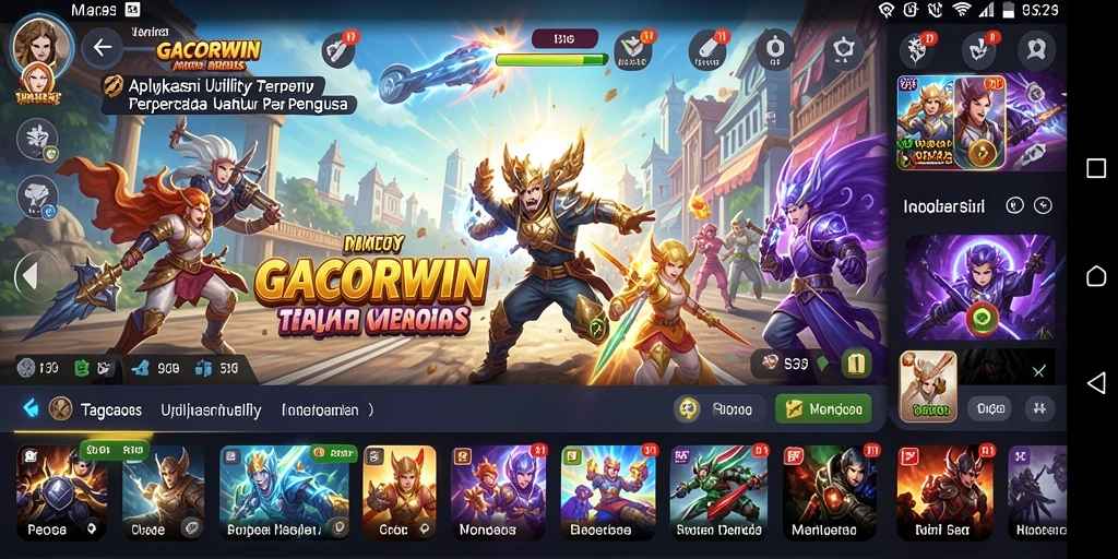 Tampilan antarmuka aplikasi GACORWIN yang sederhana dan fungsional.