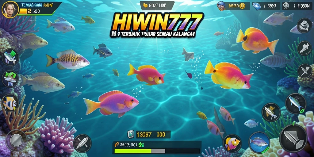 Tampilan gameplay mendebarkan saat berburu ikan di HIWIN777.
