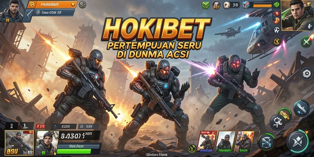 Tangkapan layar memamerkan aksi pertempuran yang intens di HOKIBET.