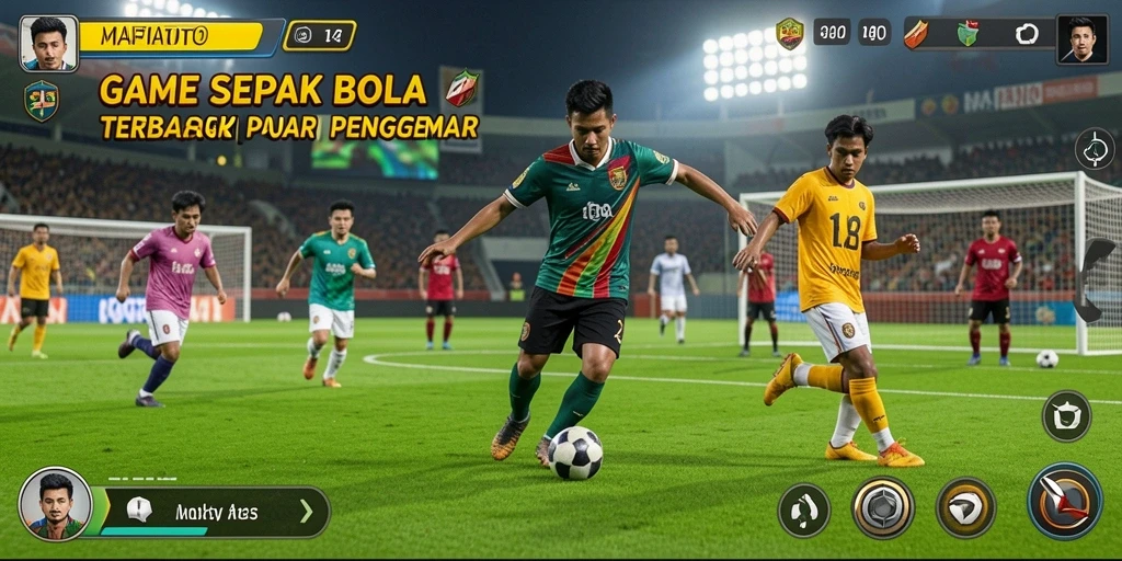Tangkapan layar MAFIATOTO menampilkan pertandingan sepak bola yang seru dan grafis memukau.