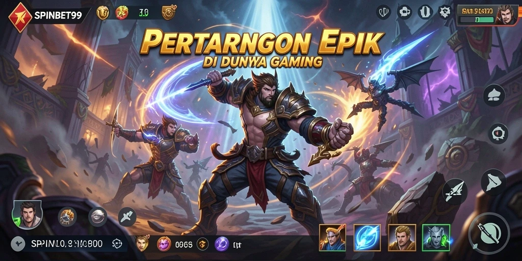 Tampilan gameplay SPINBET99 saat pertarungan seru.
