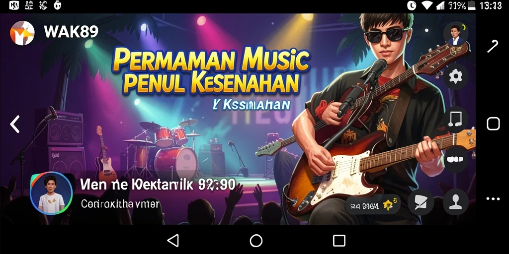 Tampilan gameplay WAK89 yang seru dan interaktif untuk penggemar musik.